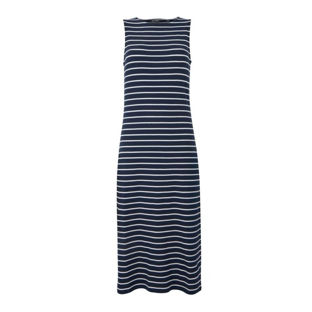 Regatta Womens/Ladies Amorie Contrast Striped Midi Dress / Navy/White